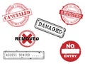 Rubber stamps collection Royalty Free Stock Photo