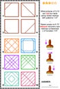 Rubber stamps and prints abstract visual puzzle