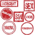 Rubber stamps with sexual conotation