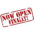 Now open finally Royalty Free Stock Photo