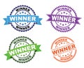 Rubber stamps with Winner concept