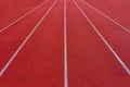 Rubber standard of athletics stadium running track Royalty Free Stock Photo