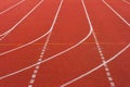 Rubber standard of athletics stadium running track Royalty Free Stock Photo