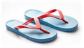 Rubber summer flipflops on white Royalty Free Stock Photo