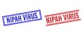 Rubber Textured NIPAH VIRUS Stamps with Double Lines