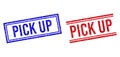 Rubber Textured PICK UP Seal with Double Lines Royalty Free Stock Photo