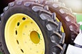 Rubber tire black for tractor Royalty Free Stock Photo