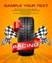 Rubber tire & racing symbols