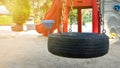 Rubber tire swing for kids in the park Royalty Free Stock Photo