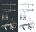 Rubber-tired overhead gantry crane blueprints