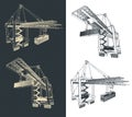 Rubber-tired overhead gantry crane drawings