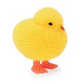 Rubber toy chicken isolated on white Royalty Free Stock Photo