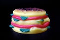 Rubber toy hamburger. Royalty Free Stock Photo