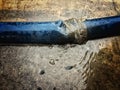 Rubber tube water leak out