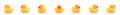 Rubber yellow duck in different angle of view