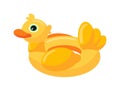 Rubber yellow duck swimming round concept Royalty Free Stock Photo