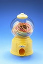 Rubberbands in Bubblegum Machine Royalty Free Stock Photo