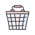 rubbermaid laundry basket color vector doodle simple icon Royalty Free Stock Photo
