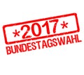 Rubberstamp with text German election 2017