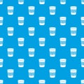 Rubbish bin pattern vector seamless blue