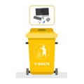 Rubbish Container For E-waste Icon Recycle Sorting Garbage Concept Logo Royalty Free Stock Photo