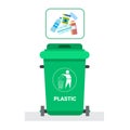 Rubbish Container For Plastic Waste Icon Recycle Sorting Garbage Concept Logo Royalty Free Stock Photo