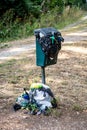 Rubbish in the Countryside, with an Overflowing Liter Bin