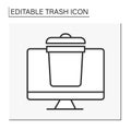 Rubbish line icon
