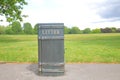 Rubbish litter bin at park Royalty Free Stock Photo