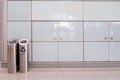 Rubbish and Recycle bins at Beijing Airport. Royalty Free Stock Photo