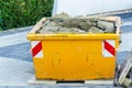Rubbish Skip, Dumpster construction site Royalty Free Stock Photo