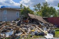 Rubble from Collapsed House after Hurricane
