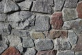 Rubble gray and brown stone wall, rubblework Royalty Free Stock Photo