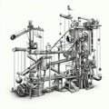 Rube Goldberg machine Royalty Free Stock Photo