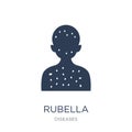 Rubella icon. Trendy flat vector Rubella icon on white background from Diseases collection