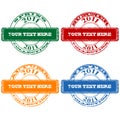 Ruber stamps set with seasons collections Royalty Free Stock Photo