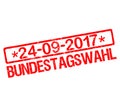 Ruberstamp with text German election 2017 in german Royalty Free Stock Photo