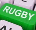 Rubgy Key Shows Sport Or Game Online