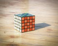 The Rubic's Cube 5 to 5 size solved colored Royalty Free Stock Photo