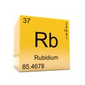 Rubidium chemical element symbol from periodic table