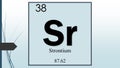 Rubidium chemical element symbol on pale blue abstract background