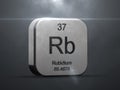 Rubidium element from the periodic table Royalty Free Stock Photo