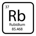 Rubidium icon vektor Royalty Free Stock Photo