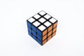 Rubik cube success blue white orange