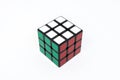 Rubik cube successful green white red