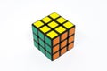 Rubik cube successful orange yellow green