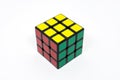 Rubik cube successful red yellow green