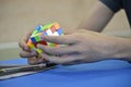 Speedcubing competition in the city of Madrid, in Spain