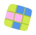 Rubik's cube flat icon Logic game Entertainment Royalty Free Stock Photo