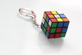 Rubik's cube key chain Royalty Free Stock Photo